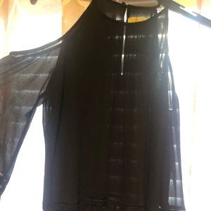 Michael Kors black cold shoulder blouse